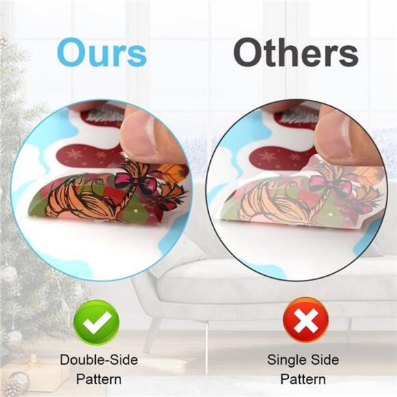 Christmas Window Stickers, 8 Sheets 116pcs Merry Christmas Window Clings Sticker - Picture 5 of 8